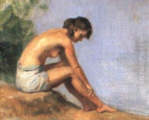 Sitzender Halbakt by Frederic Dufaux