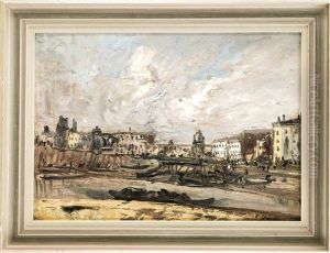 Pont De L'estacade (paris) by Edouard-Jacques Dufeu