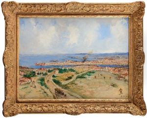 Vue De Marseille by Edouard-Jacques Dufeu