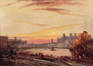 Vue De Londres by Edouard-Jacques Dufeu