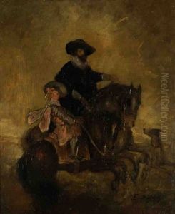 Cavaliers En Habits by Edouard-Jacques Dufeu