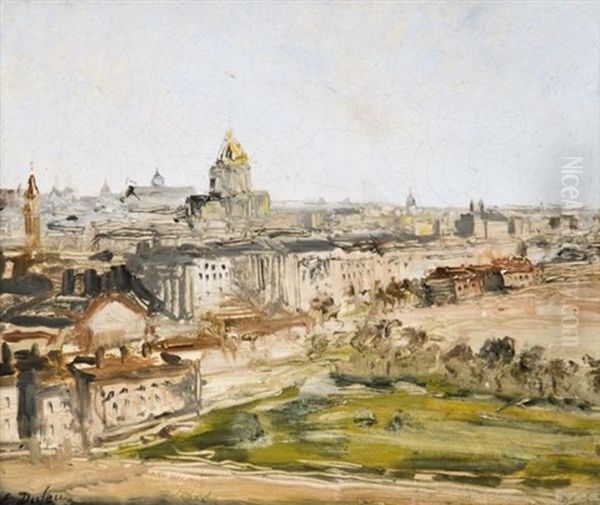 Vue Du Dome Des Invalides Depuis L'esplanade Du Champs De Mars - view 1