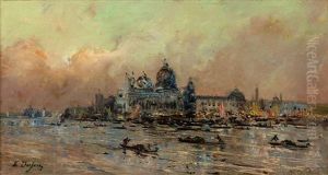 Vue De Venise by Edouard-Jacques Dufeu