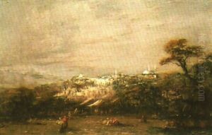 Turquie, Paysage Anime A La Mosquee