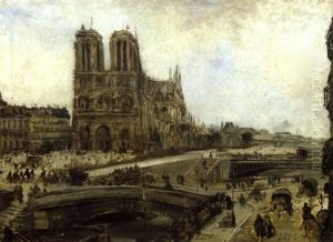 Notre Dame De Paris by Edouard-Jacques Dufeu