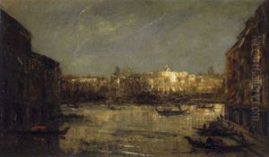 Vue De Venise by Edouard-Jacques Dufeu