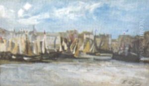 Vue Du Port by Edouard-Jacques Dufeu