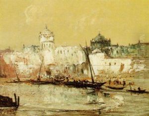Ville Orientale Au Bord De La Mer