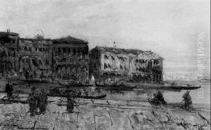 Vue De Venise by Edouard-Jacques Dufeu