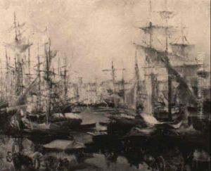 Port De Marseille by Edouard-Jacques Dufeu