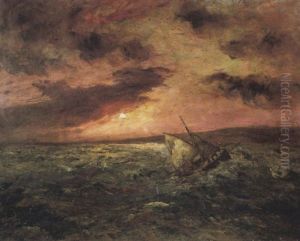 Bateau Dans La Tempete by Jean-Baptiste Duffaud