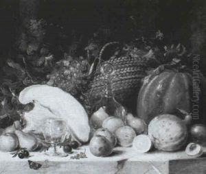 Still Life Of Fruit, Vegetables And A Conch Shell Still Life Of Fruit, Vegetables And A Conch Shell