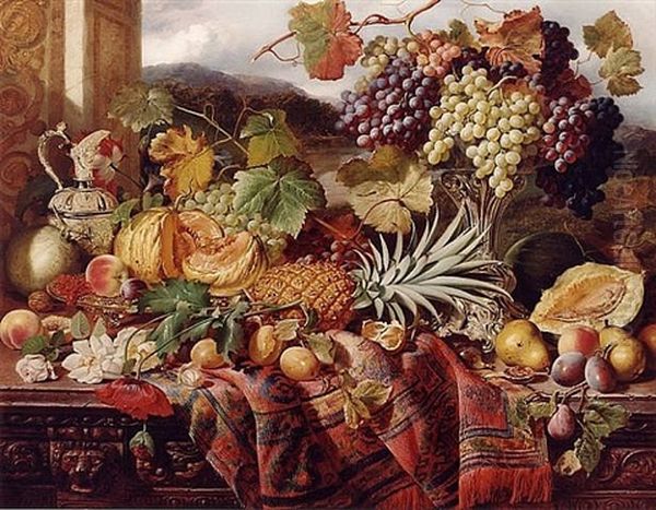 Dahlias In A Basket In A Field - view 1
