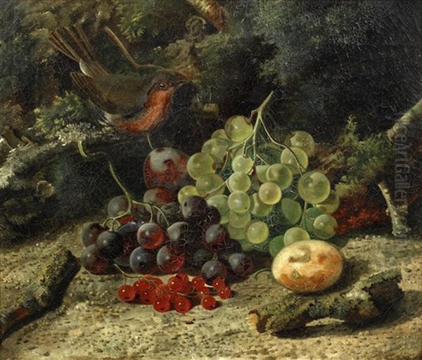 Still Life Of Fruit And Birds (a Pair) - view 1