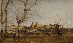 Vue D'avignon Prise De L'ile De La Bartelasse by Camille Emile Dufour