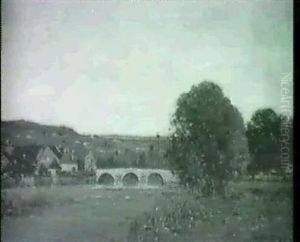 A River Town by Camille Emile Dufour