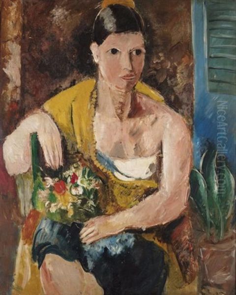 Portrait De Madamme Dufresne, A L'echarpe Jaune - view 1