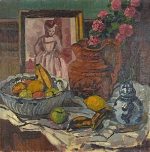Nature Morte Aux Fruits, A La Cruche A Anse Et A La Branche