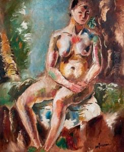 Femme Nue Assise by Charles Georges Dufresne
