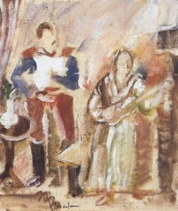 Soldat Et Bohemienne by Charles Georges Dufresne