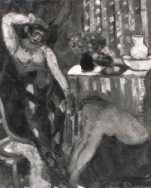 Femme Dans Un Interieur (arlequin) - view 1