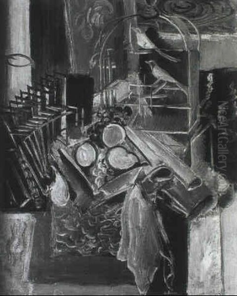 Nature Morte A La Cage Aux Oiseaux - view 1