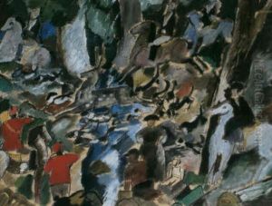 La Partie De Chasse by Charles Georges Dufresne