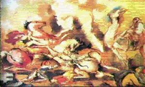 Chasse Au Lion by Charles Georges Dufresne
