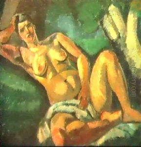 Baigneuse Etendue by Charles Georges Dufresne