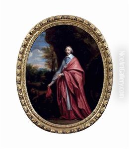 Portrait Allegorique Du Cardinal De Richelieu by Charles Alphonse Dufresnoy