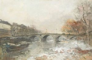 Pont A Paris by Georges Leon Dufresnoy