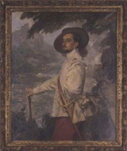 Portrait Of A Gentleman In A White Doublet And Red Breeches, In A Landscape