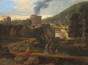 Landscape With A Burning Ancient Temple