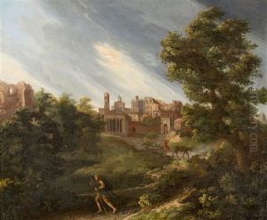 Landscape With Ruins Of The Ancient City by Gaspard Dughet