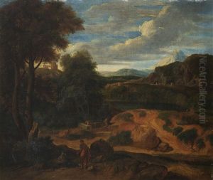 Paesaggio Con Figure by Gaspard Dughet