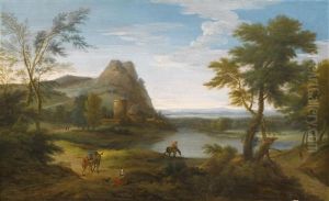 Figuren In Einer Flusslandschaft Figuren In Einer Flusslandschaft