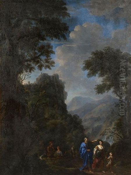 Abraham Repudiant Agar Et Agar Et L'ange (pair) - view 1