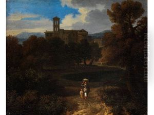 Landschaft Mit Klostergebaude Und Campanile