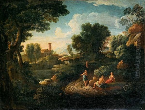 Paisaje Con La Ciudad De Tivoli Al Fondo - view 1