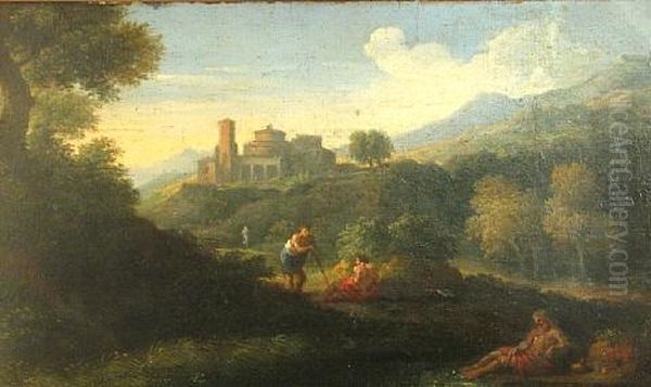 An Extensive Landscape With Classical Figures In The Foreground - view 1