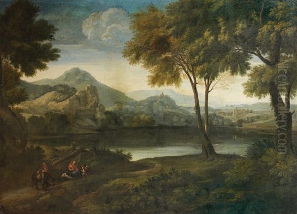 Paysage Avec Le Repos Pendant La Fuite En Egypte - view 1