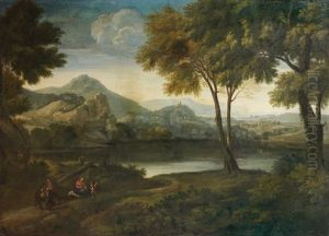 Paysage Avec Le Repos Pendant La Fuite En Egypte