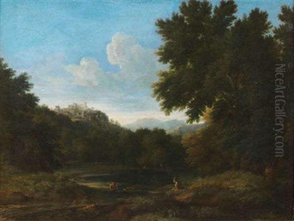 Paysage Aux Bergers Se Reposant - view 1