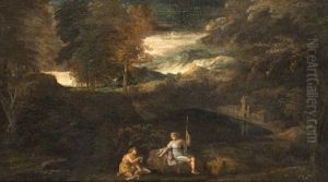 Tobie Et L'ange Dans Un Paysage Tobie Et L'ange Dans Un Paysage
