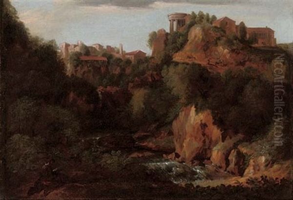 A View Of Tivoli With An Artist Sketching In The Foreground - view 1