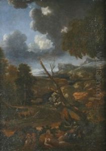 Venus Discovering The Slain Adonis In A Rocky Landscape