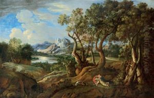 Paesaggio Boscoso Con Diana E Endimione, Bewaldete Flusslandschaft Mit Diana Und Endymion