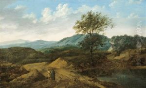 Paesaggio Con Due Figure by Gaspard Dughet