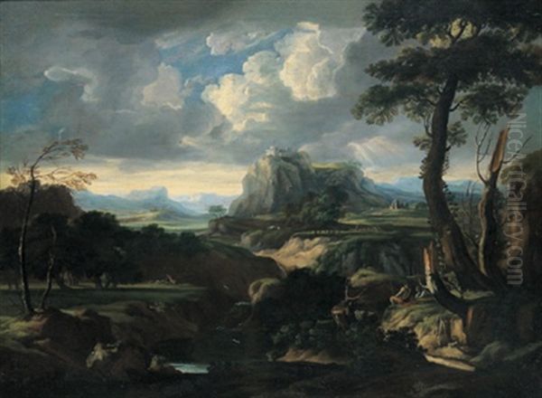 Flusslandschaft Mit Figuren - view 1