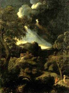 Paesaggio Laziale Con Tempesta by Gaspard Dughet
